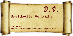 Davidovits Veronika névjegykártya